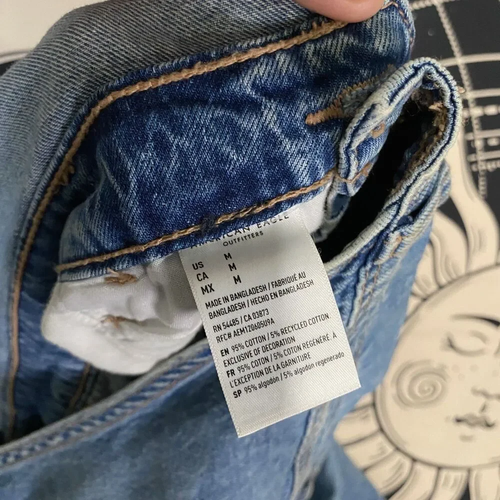 American Eagle Tomgirl Overalls Denim Womens Medium Western Farmer Festival - Picture 3 of 8